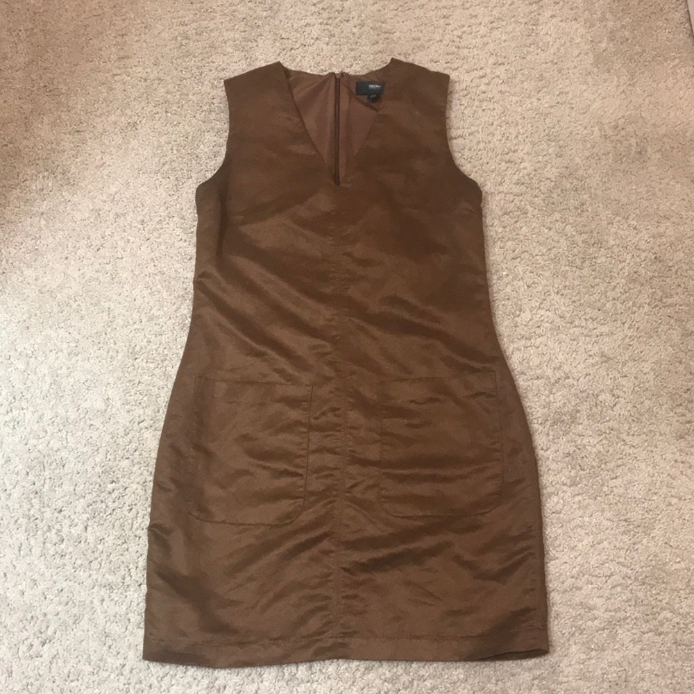 Brown Suede-like Dress